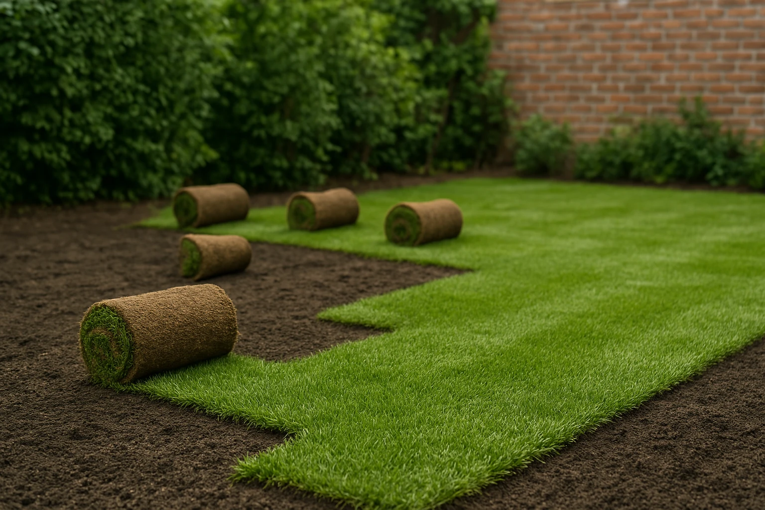 Rollrasenverlegung in Hamburg