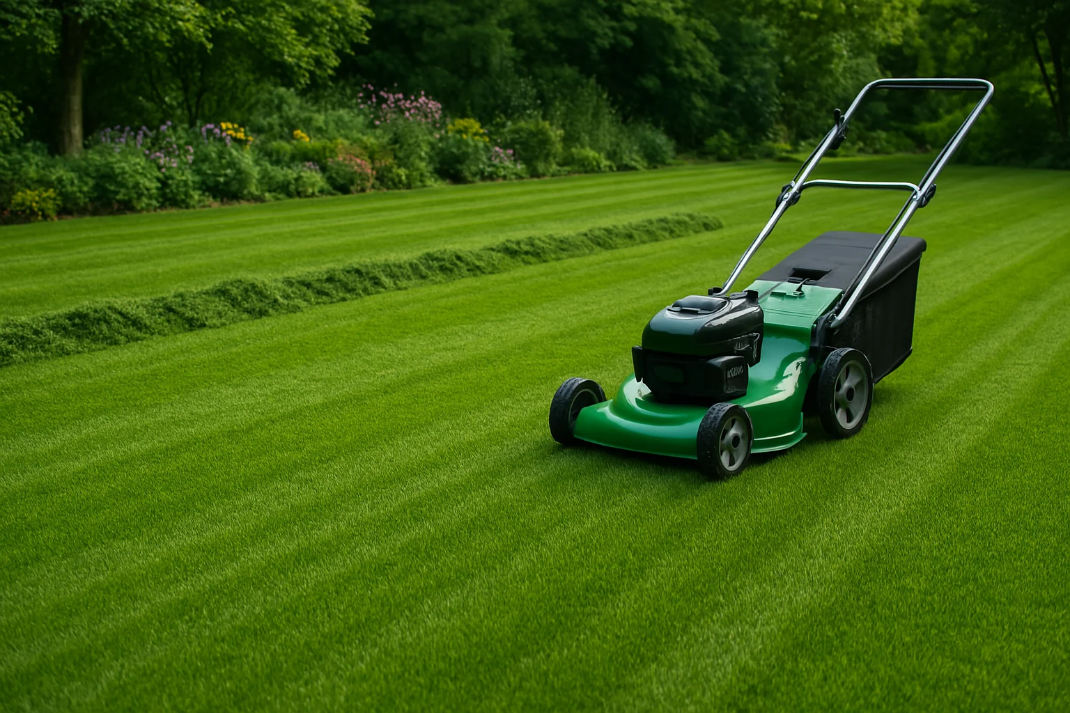 Gemähter Rasen in Hamburg Bergedorf